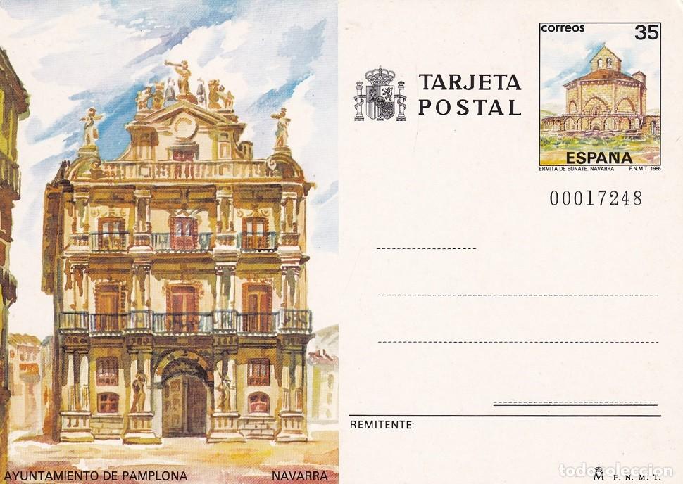 Sellos: Tarjeta Entero Postal - Ayuntamiento de Pamplona - Navarra - Edifil 142