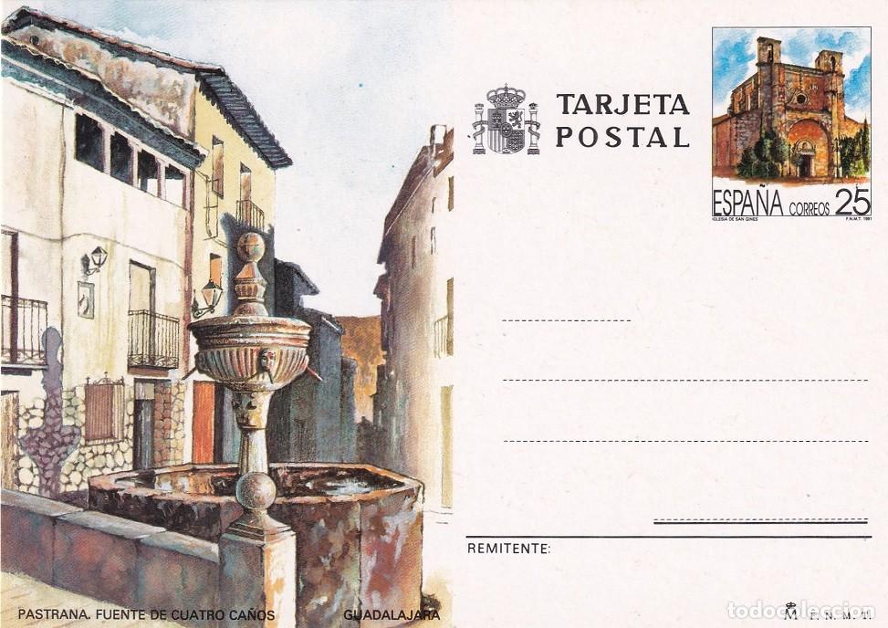 Sellos: Tarjeta Entero Postal - Pastrana - Fuente de cuatro ca&ntilde;os - Guadalajara