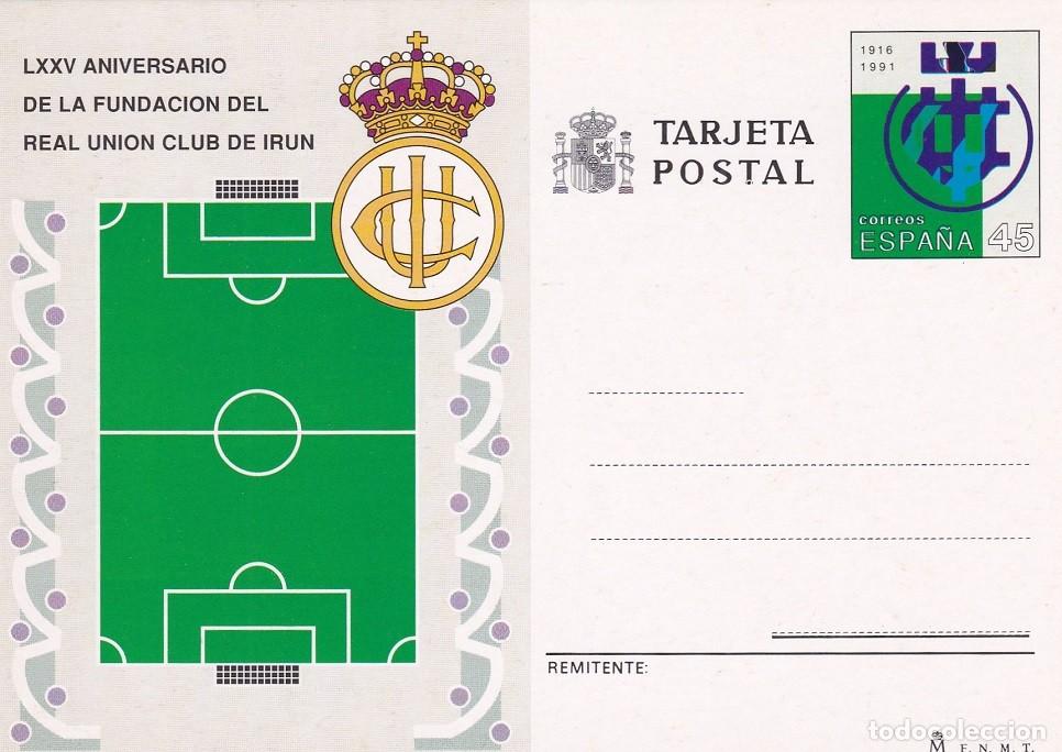 Sellos: Tarjeta Entero Postal - LXXV Aniversario de la Fundaci&oacute;n del Real Uni&oacute;n Club de Ir&uacute;n