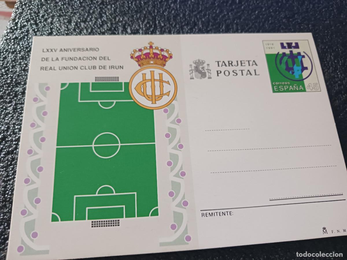 Sellos: tarjeta LXXV aniversario de la fundacion del real union club de irun
