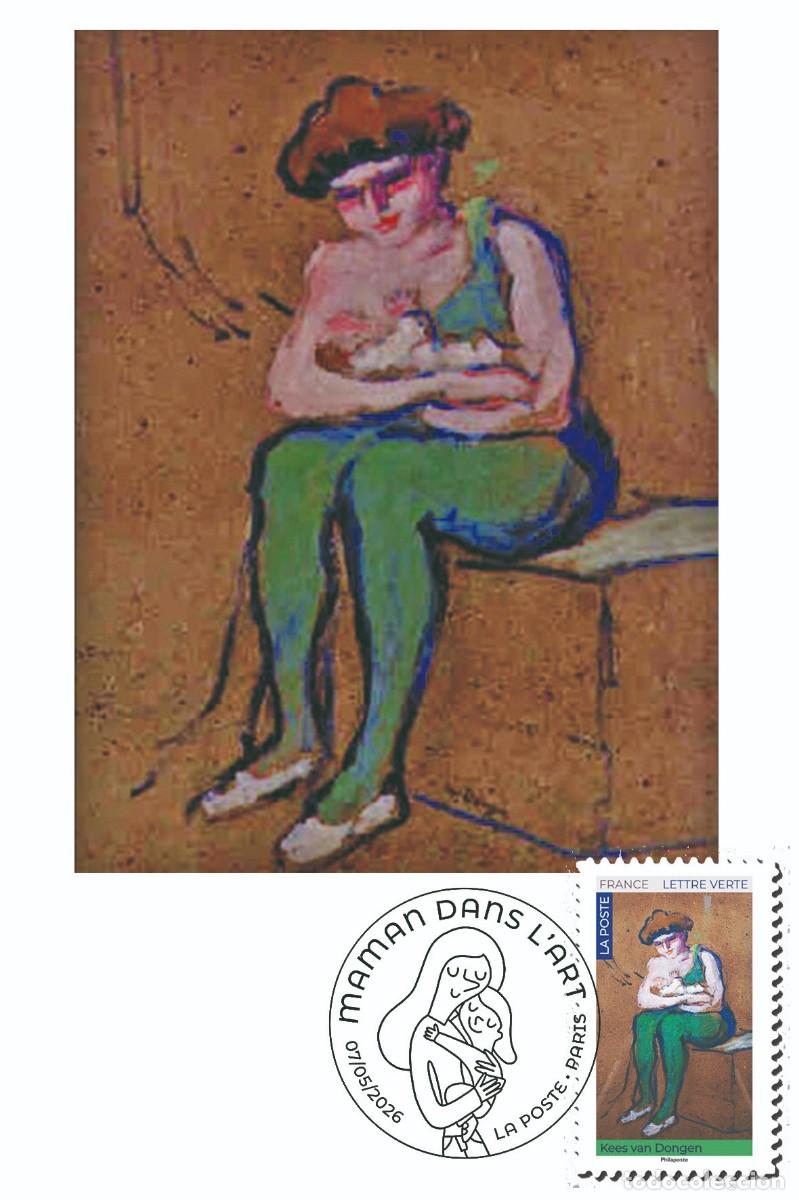 Stamps: France 2026 - Maman dans l'Art - Kees van Dongen carte maximum