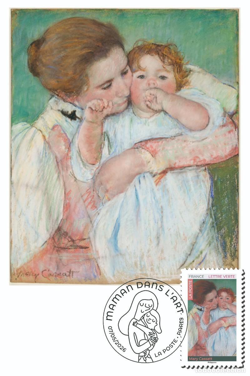 Stamps: France 2026 - Maman dans l'Art - Mary Cassatt carte maximum