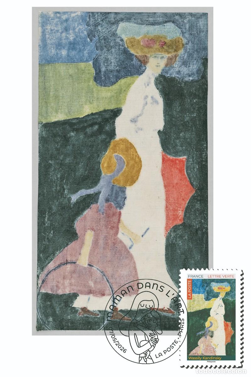Francobolli: France 2026 - Maman dans l'Art - Wassily Kandinsky carte maximum