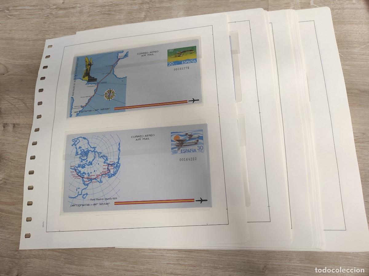 Briefmarken: M54 Colecci&oacute;n 24 aerogramas a&ntilde;os 1981/1999 en hojas EDIFIL