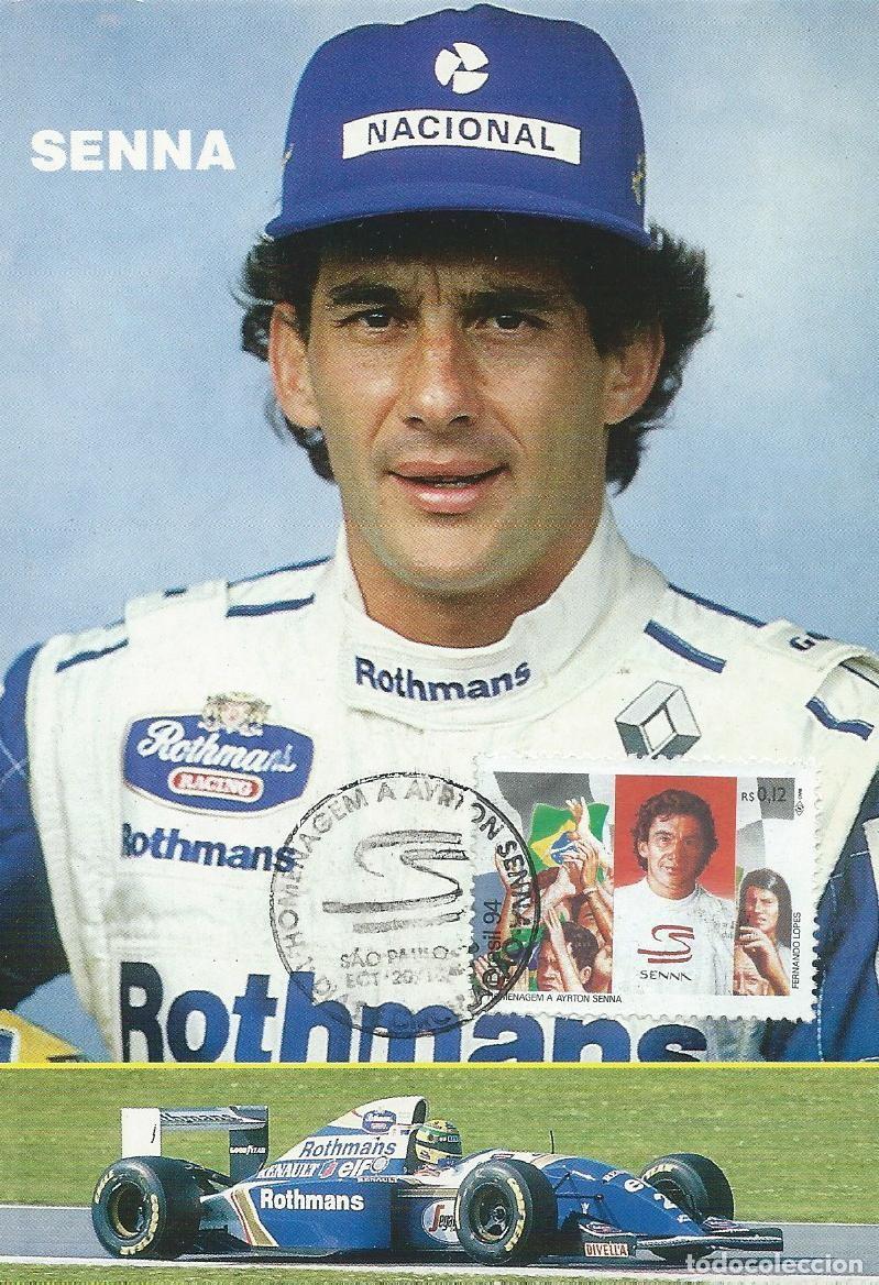 Sellos: 1994. BRASIL/BRAZIL. M&Aacute;XIMA/MAXIMUM CARD. YT 2212. AYRTON SENNA. AUTOMOBILISMO. DEPORTES/SPORTS.