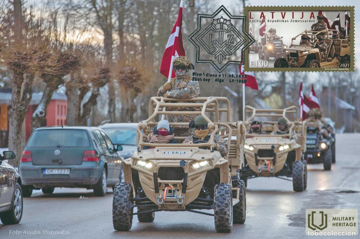 Sellos: Latvia Lettonie 2021 - The Latvian National Guard carte maximum