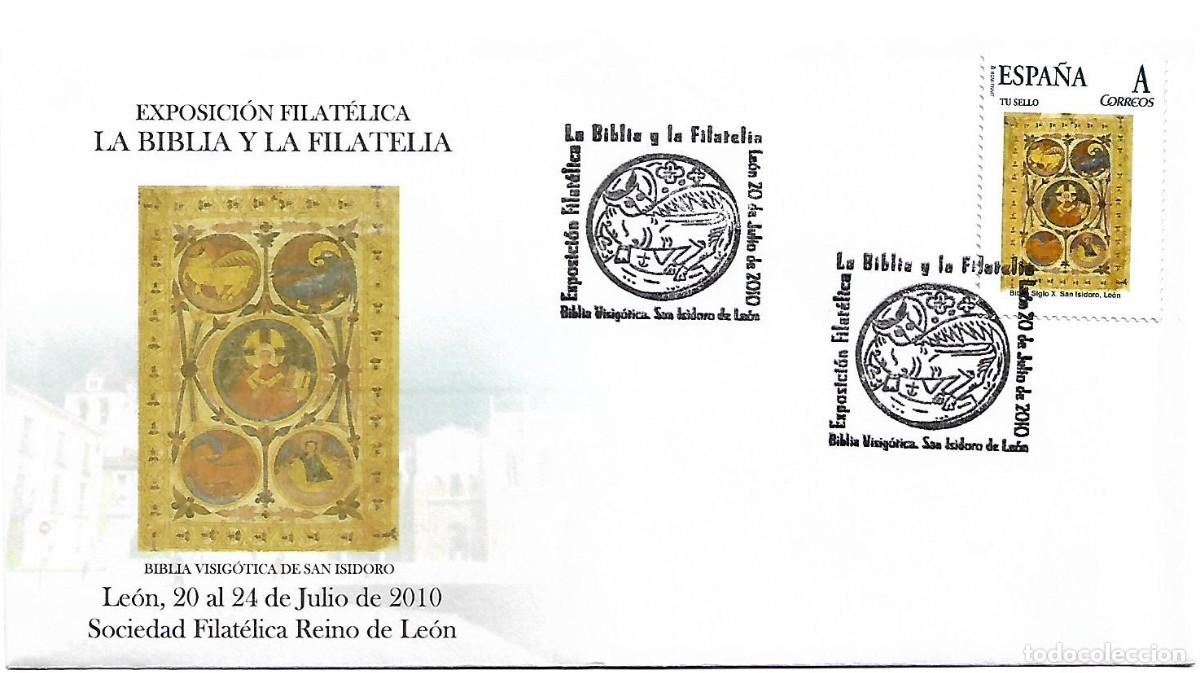 Sellos: MATASELLOS LE&Oacute;N, 2010. LA BIBLIA Y LA FILATELIA: BIBLIA VISIG&Oacute;TICA MOZ&Aacute;RABE. COLEGIATA SAN ISIDORO
