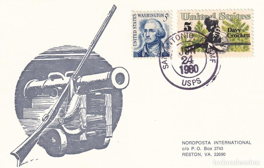 Stamps: Tarjeta Estados Unidos 1980 - Exposici&oacute;n filat&eacute;lica Nordposta International - Ca&ntilde;&oacute;n - Rifle