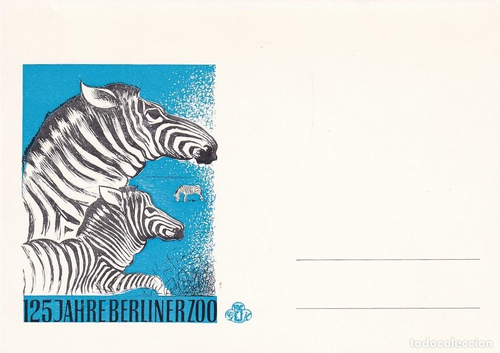 Stamps: Tarjeta Alemania - 125 Aniversario del Zool&oacute;gico de Berl&iacute;n - 125 Jahre Berliner Zoo - Cebras