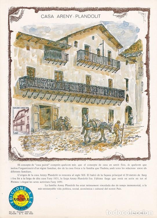 Timbres: Andorra 1983 N&ordm; 10 Tirada 1000 - Casa Areny Plandolit - Arquitectura andorrana Casa Plandolit
