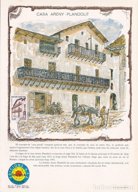 Timbres: Andorra 1983 N&ordm; 10 Tirada 1000 - Casa Areny Plandolit - Arquitectura andorrana Casa Plandolit