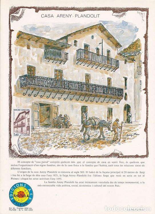Timbres: Andorra 1983 N&ordm; 10 Tirada 1000 - Casa Areny Plandolit - Arquitectura andorrana Casa Plandolit