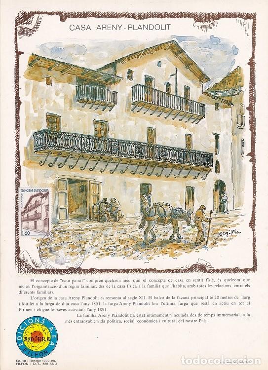 Timbres: Andorra 1983 N&ordm; 10 Tirada 1000 - Casa Areny Plandolit - Arquitectura andorrana Casa Plandolit