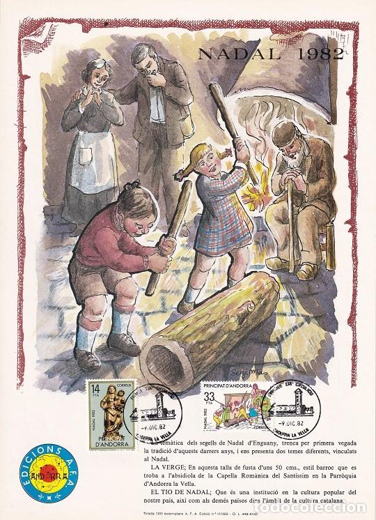 Timbres: Andorra 1982 N&ordm; 17 Tirada 1300 - Nadal - Navidad - La Verge ( Andorra la Vella ) - Ti&oacute; de Nadal