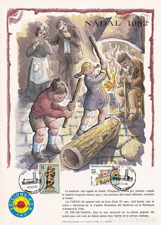 Timbres: Andorra 1982 N&ordm; 17 Tirada 1300 - Nadal - Navidad - La Verge ( Andorra la Vella ) - Ti&oacute; de Nadal