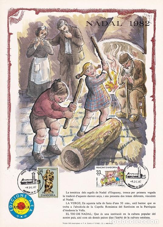 Timbres: Andorra 1982 N&ordm; 17 Tirada 1300 - Nadal - Navidad - La Verge ( Andorra la Vella ) - Ti&oacute; de Nadal