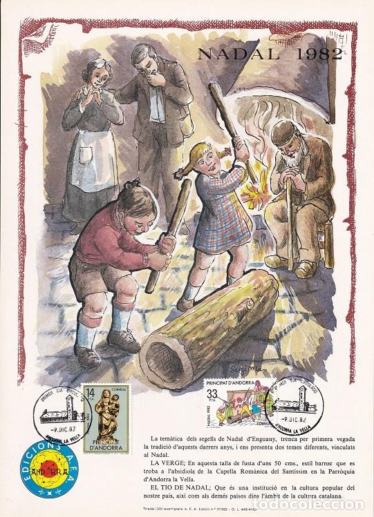 Timbres: Andorra 1982 N&ordm; 17 Tirada 1300 - Nadal - Navidad - La Verge ( Andorra la Vella ) - Ti&oacute; de Nadal