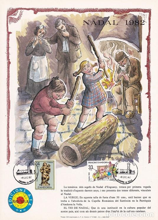 Timbres: Andorra 1982 N&ordm; 17 Tirada 1300 - Nadal - Navidad - La Verge ( Andorra la Vella ) - Ti&oacute; de Nadal