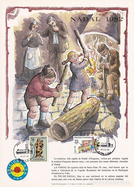 Timbres: Andorra 1982 N&ordm; 17 Tirada 1300 - Nadal - Navidad - La Verge ( Andorra la Vella ) - Ti&oacute; de Nadal