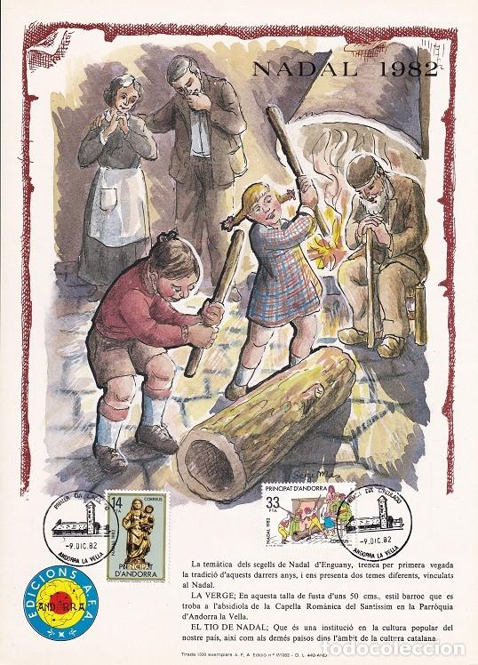 Timbres: Andorra 1982 N&ordm; 17 Tirada 1300 - Nadal - Navidad - La Verge ( Andorra la Vella ) - Ti&oacute; de Nadal