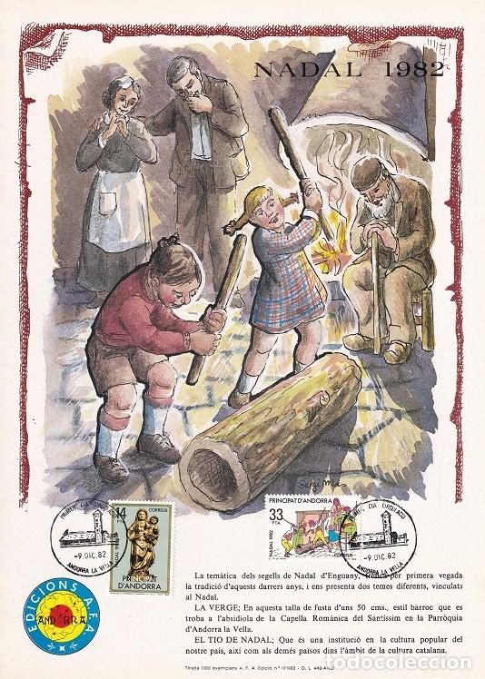 Timbres: Andorra 1982 N&ordm; 17 Tirada 1300 - Nadal - Navidad - La Verge ( Andorra la Vella ) - Ti&oacute; de Nadal