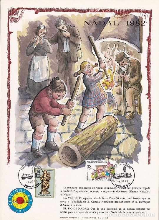 Timbres: Andorra 1982 N&ordm; 17 Tirada 1300 - Nadal - Navidad - La Verge ( Andorra la Vella ) - Ti&oacute; de Nadal