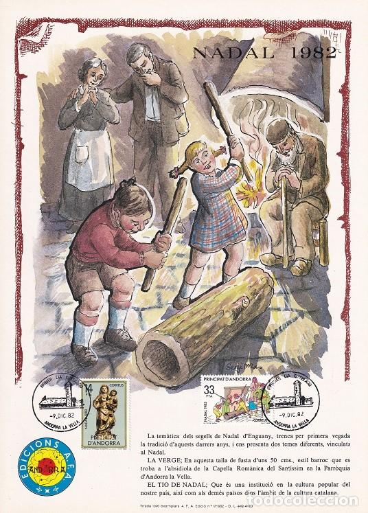 Timbres: Andorra 1982 N&ordm; 17 Tirada 1300 - Nadal - Navidad - La Verge ( Andorra la Vella ) - Ti&oacute; de Nadal