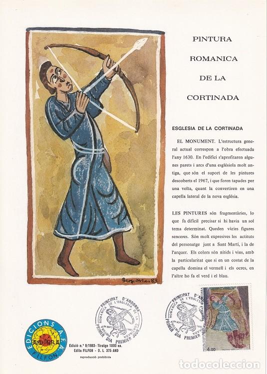 Timbres: Andorra 1982 N&ordm; 9 Tirada 1300 - Pintura rom&agrave;nica de l' Esgl&eacute;sia de Sant Joan de La Cortinada