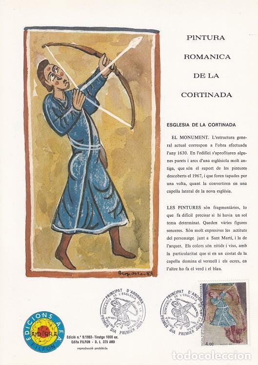 Timbres: Andorra 1982 N&ordm; 9 Tirada 1300 - Pintura rom&agrave;nica de l' Esgl&eacute;sia de Sant Joan de La Cortinada