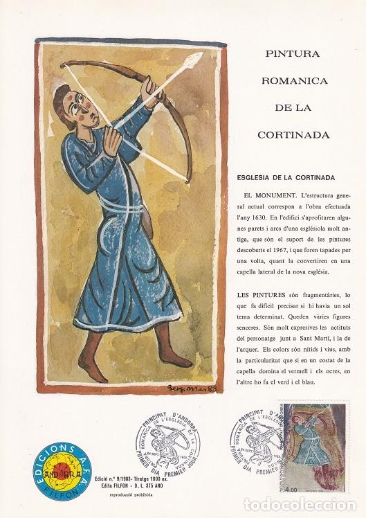 Timbres: Andorra 1982 N&ordm; 9 Tirada 1300 - Pintura rom&agrave;nica de l' Esgl&eacute;sia de Sant Joan de La Cortinada