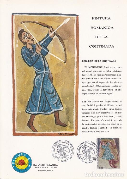 Timbres: Andorra 1982 N&ordm; 9 Tirada 1300 - Pintura rom&agrave;nica de l' Esgl&eacute;sia de Sant Joan de La Cortinada