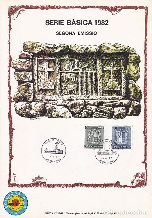 Timbres: Andorra 1982 N&ordm; 13 Tirada 1300 - Serie b&agrave;sica Segona emissi&oacute; - Serie b&aacute;sica - Escudo nacional