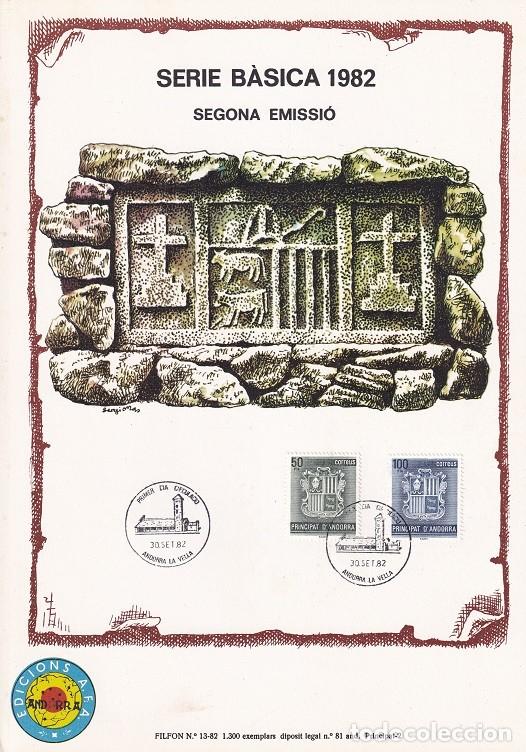 Timbres: Andorra 1982 N&ordm; 13 Tirada 1300 - Serie b&agrave;sica Segona emissi&oacute; - Serie b&aacute;sica - Escudo nacional