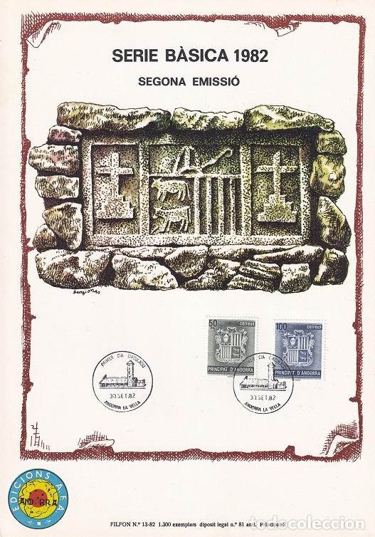 Timbres: Andorra 1982 N&ordm; 13 Tirada 1300 - Serie b&agrave;sica Segona emissi&oacute; - Serie b&aacute;sica - Escudo nacional