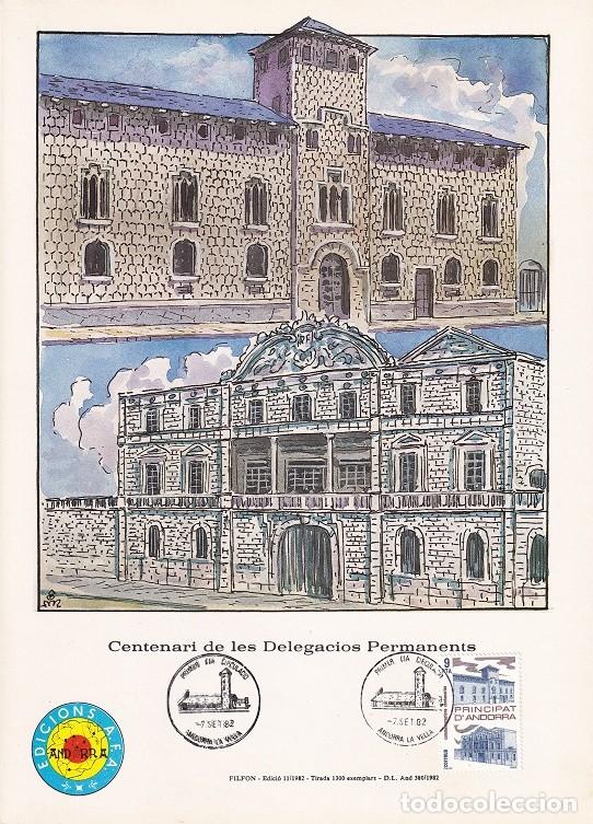 Timbres: Andorra 1982 N&ordm; 11 Tirada 1300 - Centenari de les Delegacions Permanents Conmemoraciones centenarias