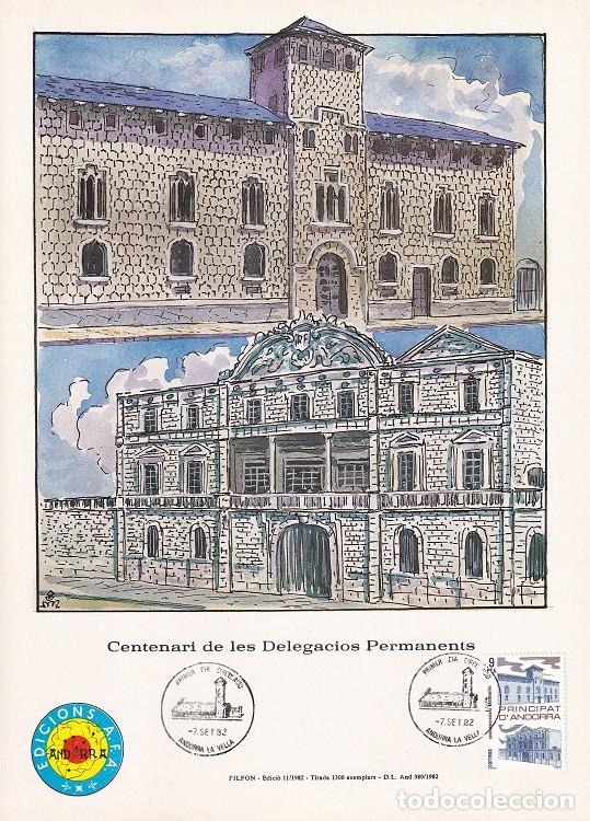Timbres: Andorra 1982 N&ordm; 11 Tirada 1300 - Centenari de les Delegacions Permanents Conmemoraciones centenarias