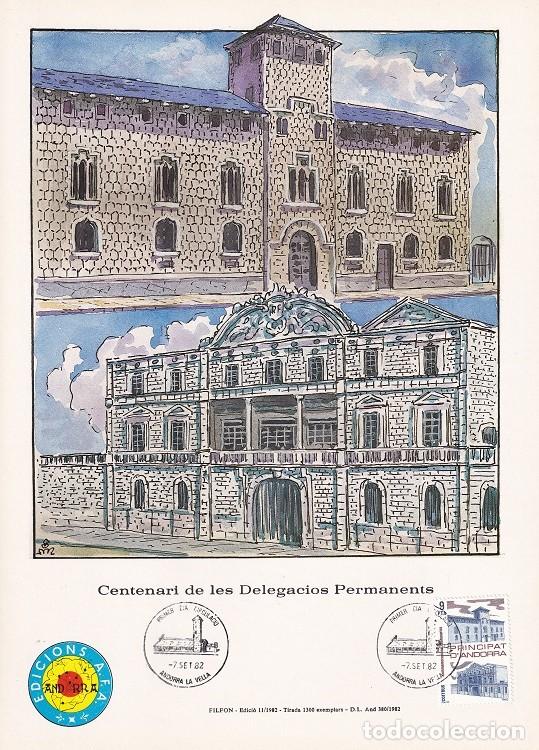 Timbres: Andorra 1982 N&ordm; 11 Tirada 1300 - Centenari de les Delegacions Permanents Conmemoraciones centenarias