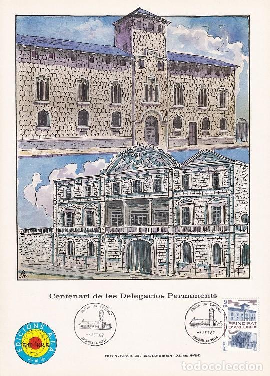 Timbres: Andorra 1982 N&ordm; 11 Tirada 1300 - Centenari de les Delegacions Permanents Conmemoraciones centenarias