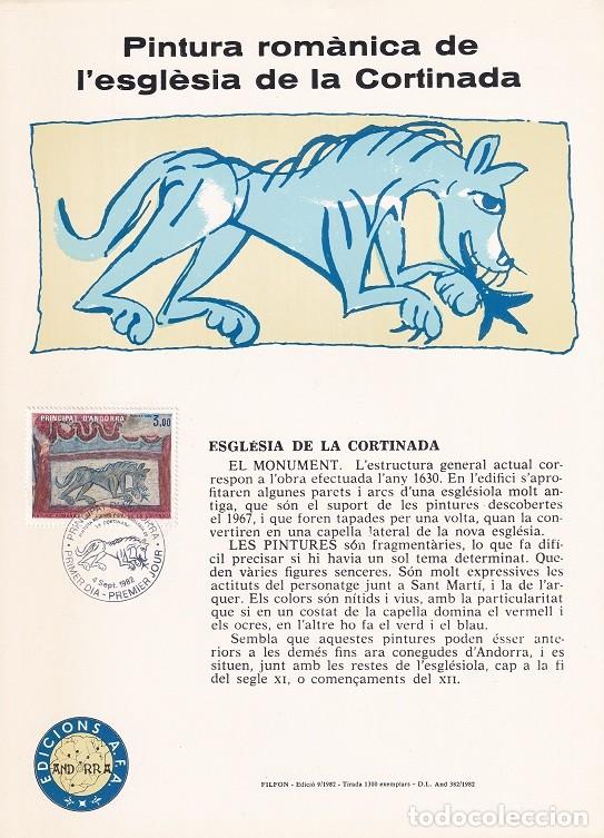 Timbres: Andorra 1982 N&ordm; 9 Tirada 1300 - Pintura rom&agrave;nica de l' Esgl&eacute;sia de Sant Joan de La Cortinada