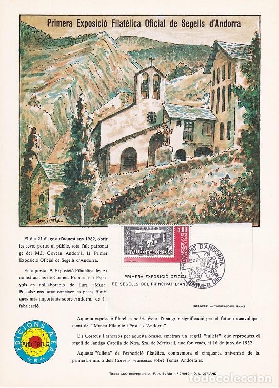Timbres: Andorra 1982 N&ordm; 7 Tirada 1300 - Primera Exposici&oacute; Filat&egrave;lica Oficial de Segells d'Andorra