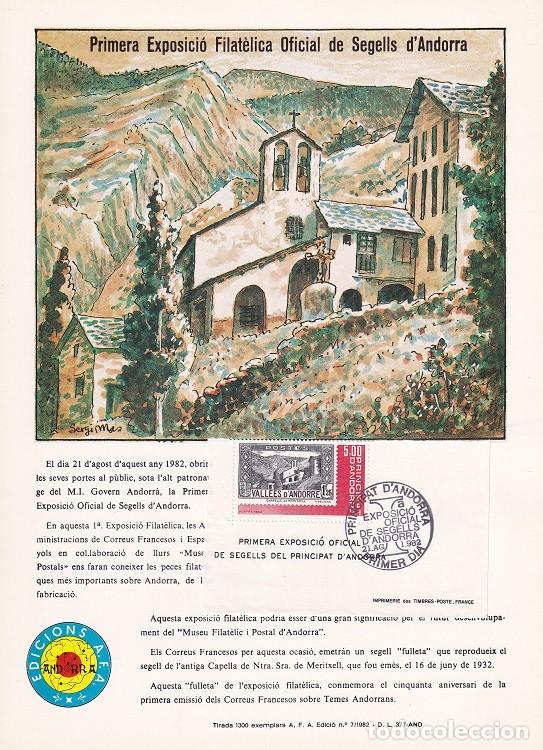 Timbres: Andorra 1982 N&ordm; 7 Tirada 1300 - Primera Exposici&oacute; Filat&egrave;lica Oficial de Segells d'Andorra