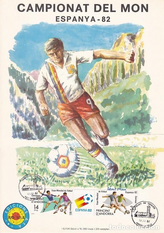 Timbres: Andorra 1982 N&ordm; 5 Tirada 1200 - Campionat del m&oacute;n Espanya 82 Campeonato mundial de F&uacute;tbol Espa&ntilde;a 82