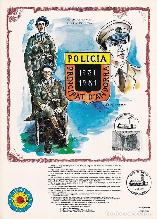 Briefmarken: Andorra 1981 N&ordm; 5 Tirada 1300 - Cinquantenari de la policia - Milicia militar - Primera escuadra