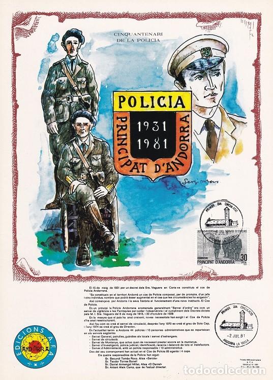 Briefmarken: Andorra 1981 N&ordm; 5 Tirada 1300 - Cinquantenari de la policia - Milicia militar - Primera escuadra