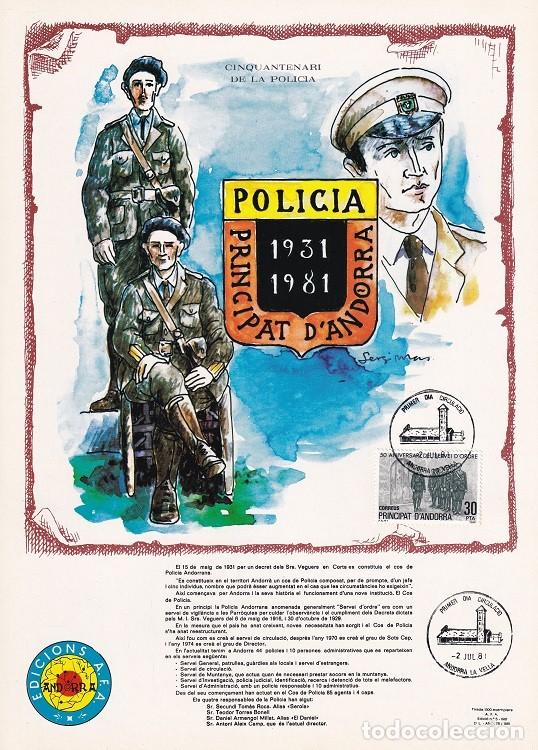 Briefmarken: Andorra 1981 N&ordm; 5 Tirada 1300 - Cinquantenari de la policia - Milicia militar - Primera escuadra