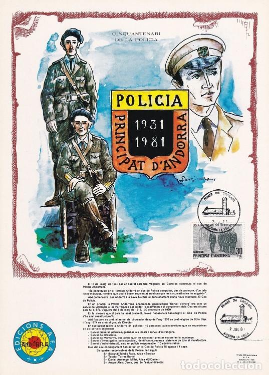 Briefmarken: Andorra 1981 N&ordm; 5 Tirada 1300 - Cinquantenari de la policia - Milicia militar - Primera escuadra