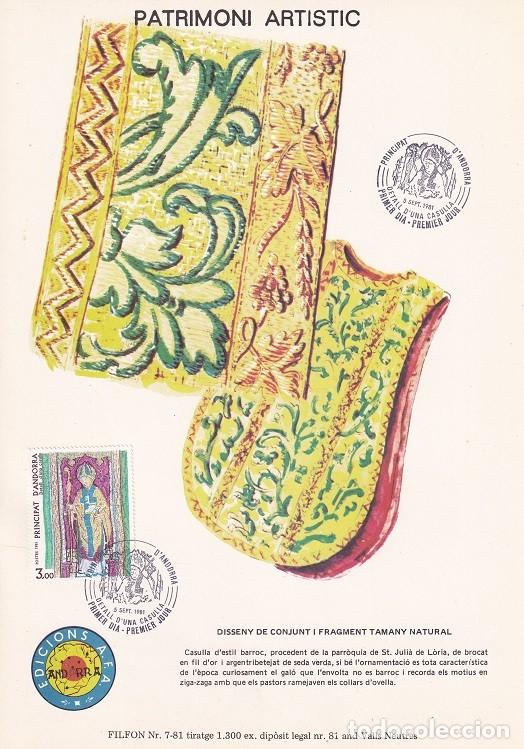 Briefmarken: Andorra 1981 N&ordm; 7 Tirada 1300 - Patrimoni art&iacute;stic - Casulla de la vestidura de San Mart&iacute;n siglo XII