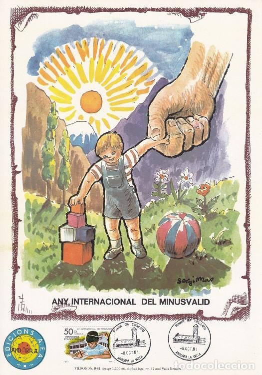 Briefmarken: Andorra 1981 N&ordm; 8 Tirada 1300 - Any Internacional del Minusv&agrave;lid - Educaci&oacute;n especial - A&ntilde;o Intern..