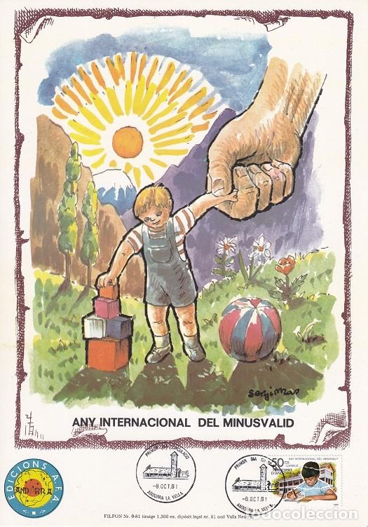 Briefmarken: Andorra 1981 N&ordm; 8 Tirada 1300 - Any Internacional del Minusv&agrave;lid - Educaci&oacute;n especial - A&ntilde;o Intern..
