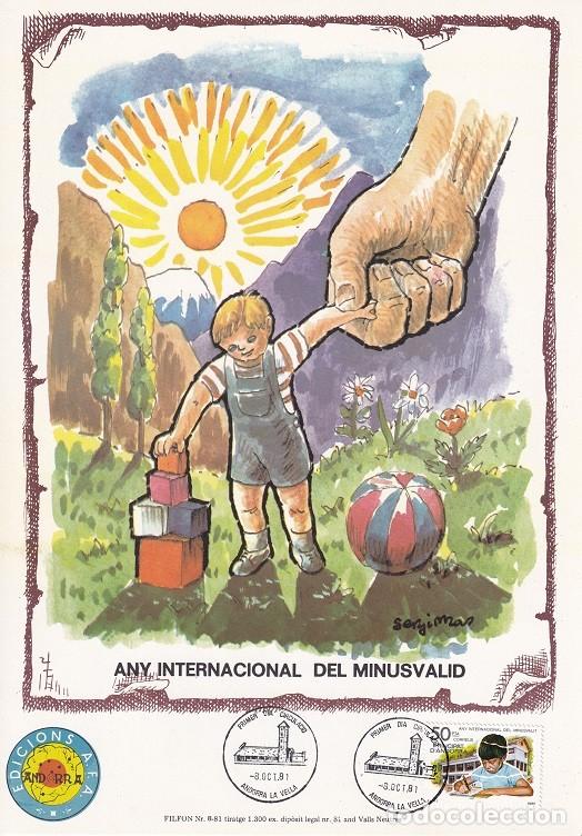 Briefmarken: Andorra 1981 N&ordm; 8 Tirada 1300 - Any Internacional del Minusv&agrave;lid - Educaci&oacute;n especial - A&ntilde;o Intern..